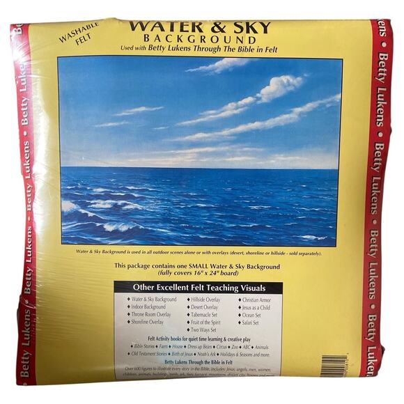 Betty Lukens Through The Bible In Felt Shoreline Overlay & Water Sky Background - Picture 7 of 10